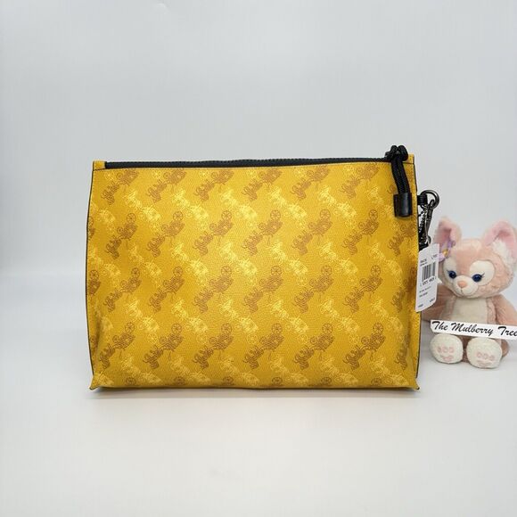 Coach F84738 Carryall Pouch With Horse And Carriage Print Jay Shells NWT $298 - Picture 2 of 9